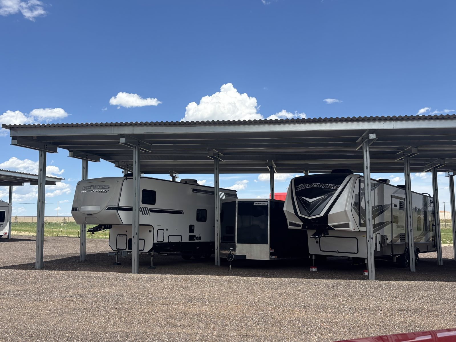Secure covered RV parking near Elizabeth Colorado